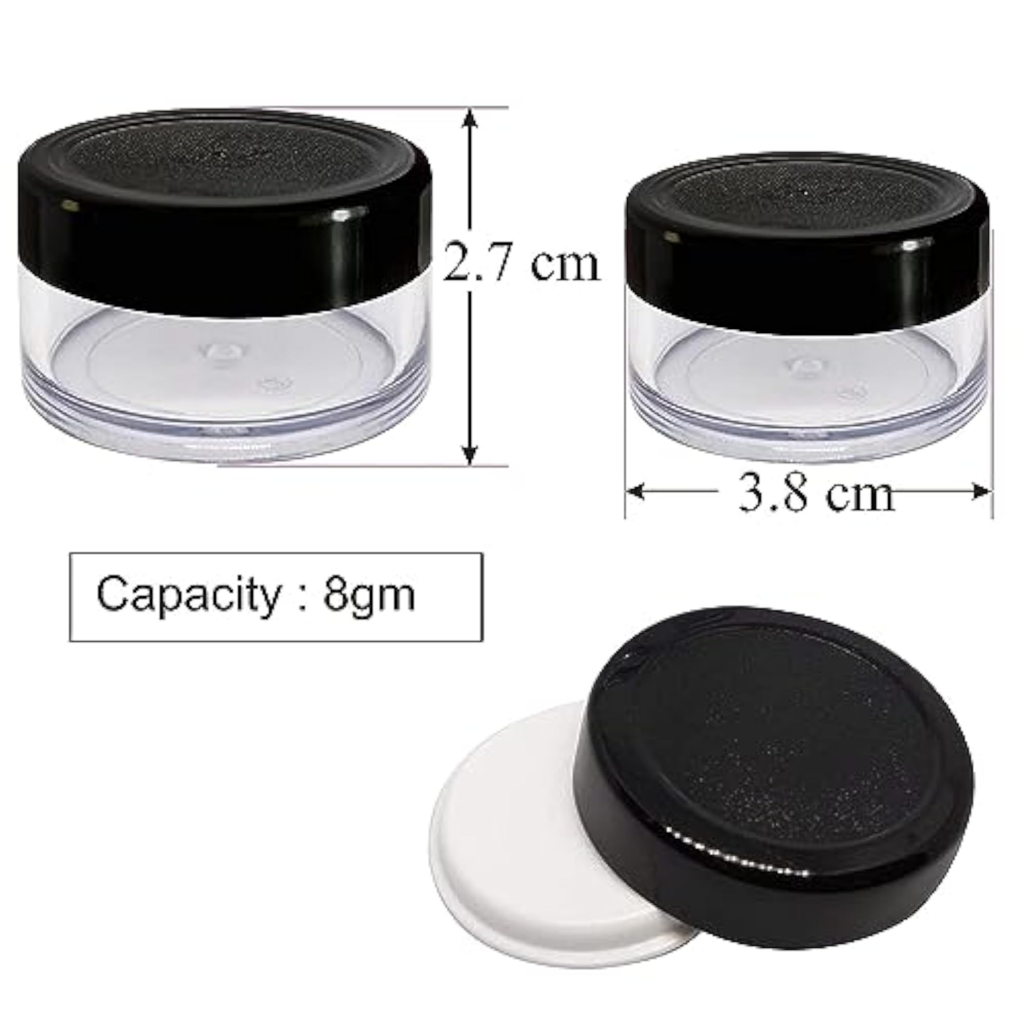 Empty Cosmetic Containers, Acrylic Jars, Small Containers for Cosmetics