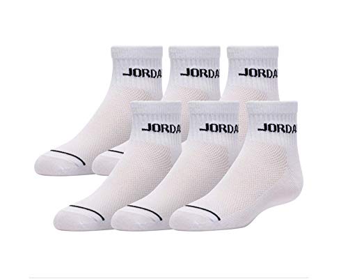 Image of Jordan Jumpman Quarter 6 Pack Socks - Boys' Size