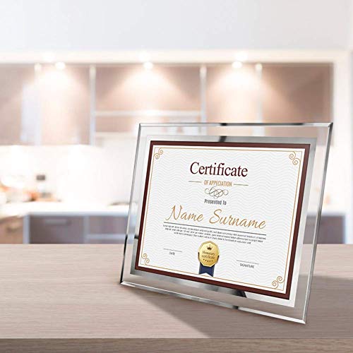 Schliersee 8.5 X 11 Certificate Document Frame Diploma Glass Picture Frames Only For Tabletop, Pack Of 4, For Christmas Gift #TOP3