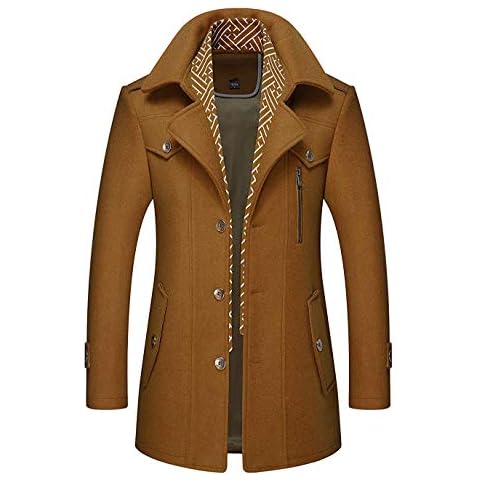 CHARTOU Men's Wool Walker Coat with Scarf Cover