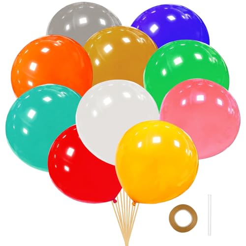 10 Stück Luftballons Groß, 36 Zoll XXL Luftballon, 90cm Latex...