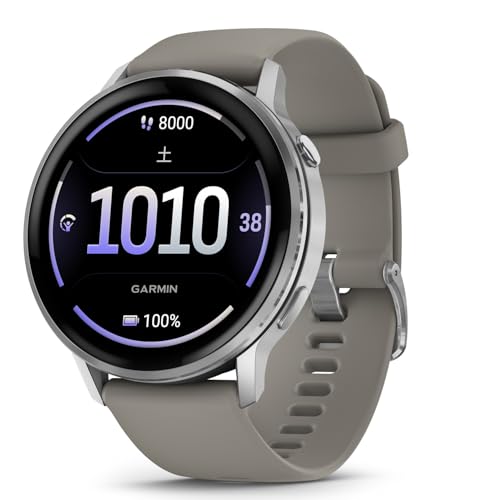 GARMIN(K[~)Venu 4 Silver/Gray 45mm X}[gEHb` AMOLED fBXvC Oobe[ N tBbglX [NAEg SuicaΉ/SZT[/XgXxEԑ/iOSEAhChΉ/