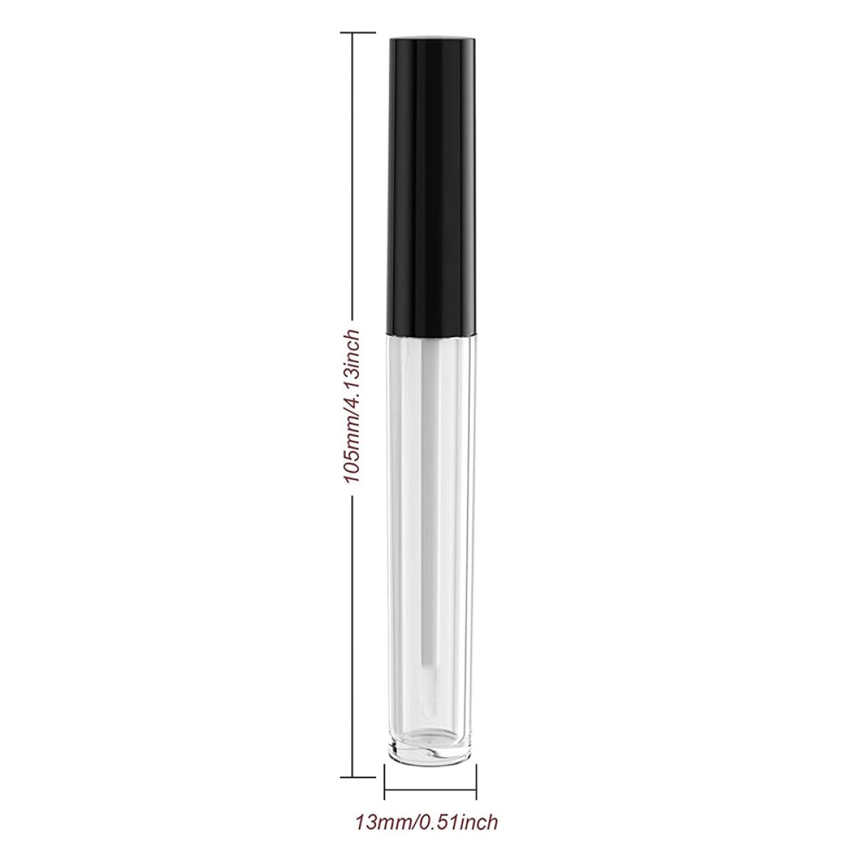 Bottiglia per Lucidalabbra Rotonda 2, 5ml in Abs, 30 Pezzi | Design Mini Compatto, per Fluido Colorante Labbra e Olio, Formato da Viaggio, Facile Travaso