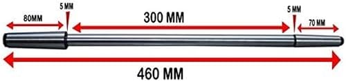 Miniatura 5 de Mandril de barra de prueba de alineación de torno de acero de precisión ayuda a alinear el cabezal y el contrapunto (extremo doble MT2 y MT3 (OAL