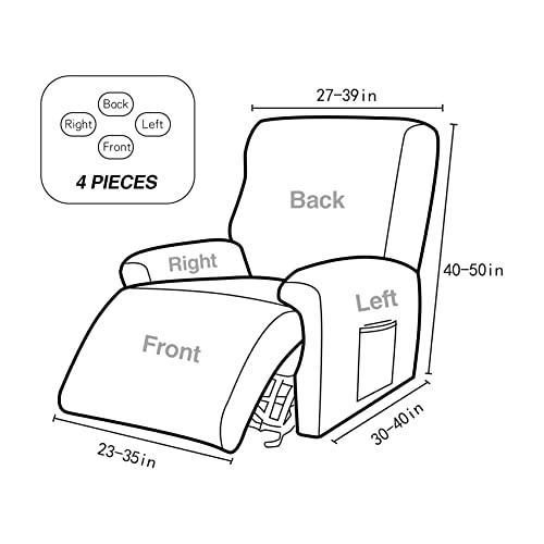 Funda para sillón reclinable negro OBASDFD protector de salón para mascotas 6