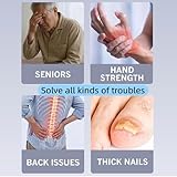 Nail File Electric-2026 Electric Nail Clippers for Seniors, Toe Nail Clippers for Thick Nails with LED Light, Painless Toenail Trimmer for Thick Nails, Arthritis, Low Vision (Grey) - Image 3