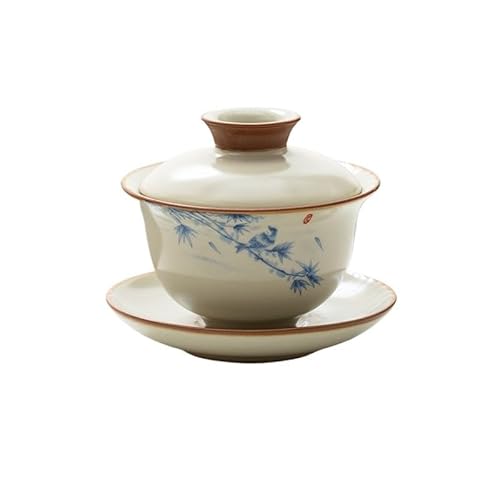 �x�[�W�� Ru Kiln Sancai �Z���~�b�N �e�B�[ �{�E�� ��̉H�̊J�����t�� - �G���K���g�Ȏ���e�B�[�Z�b�g �G�b�Z���V����(Color2)