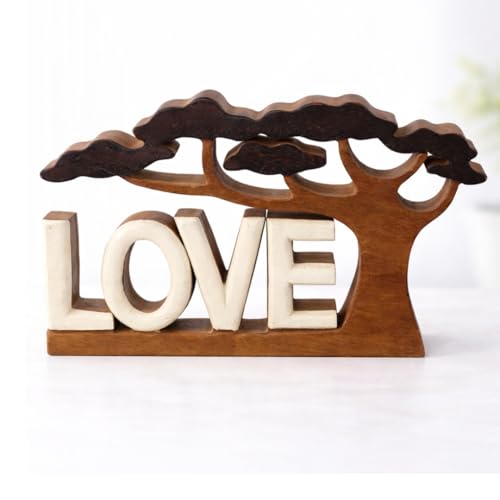 Decozen Wood Heart Sculpture, Gift for Her, Valentines Day Gifts