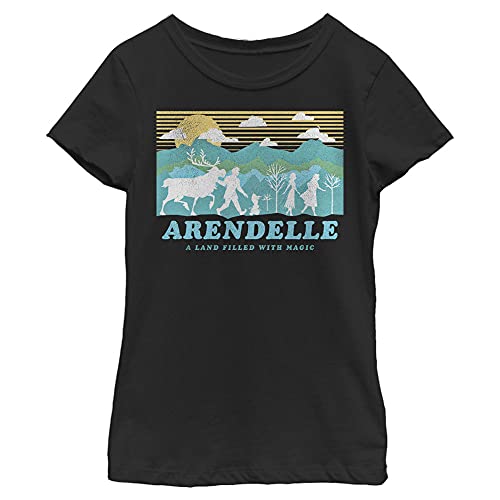 T-shirt Reine des Neiges 2 fille noir taille M vêtement Disney Arendelle
