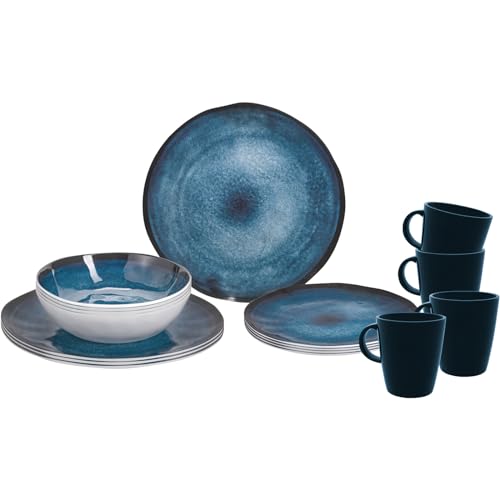 BRUNNER Melamin Campinggeschirr 36-teilig - Bellagio Set Für 4 Personen