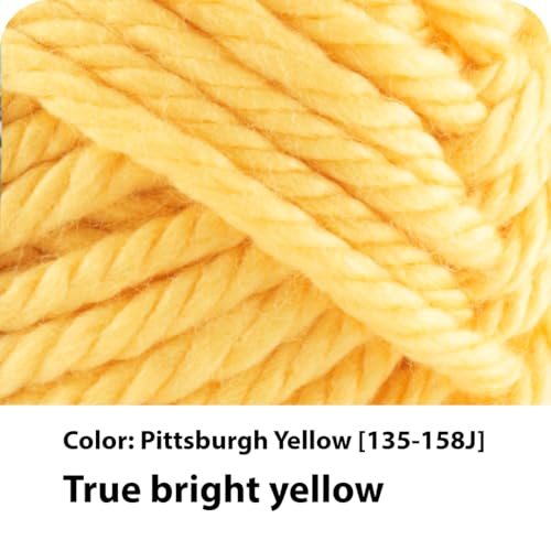 Image of Lion Brand Yarn Hometown Yarn, Super-Bulky Yarn for Knitting, Crocheting, and Crafting, 1 Pack, Pittsburgh Yellow | Super Bulky Acrylic Fiber for Warm Crochet Blankets, Knit Winter Hats, Chunky Cardigans, Soft Scarves, Weaving