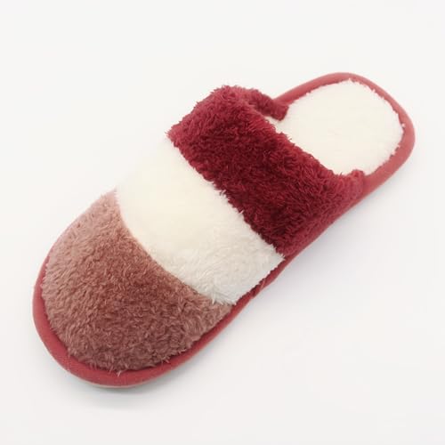 Women's & Men's Unisex Slippers - Ultra Comfortable, Soft & Fuzzy Winter Indoor House Slippers - Beige, Adult Size3