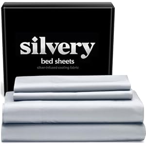 Silvery Silver Infused Bed Sheets S...