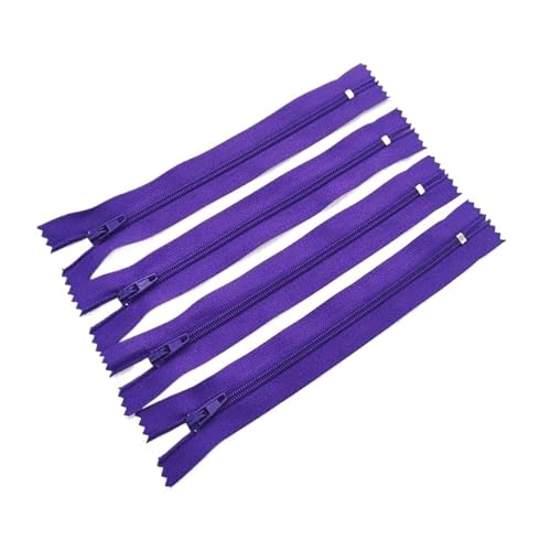 Fermeture éclair pour vêtements et trousses créatives avec ce lot de zip nylon violet 10cm