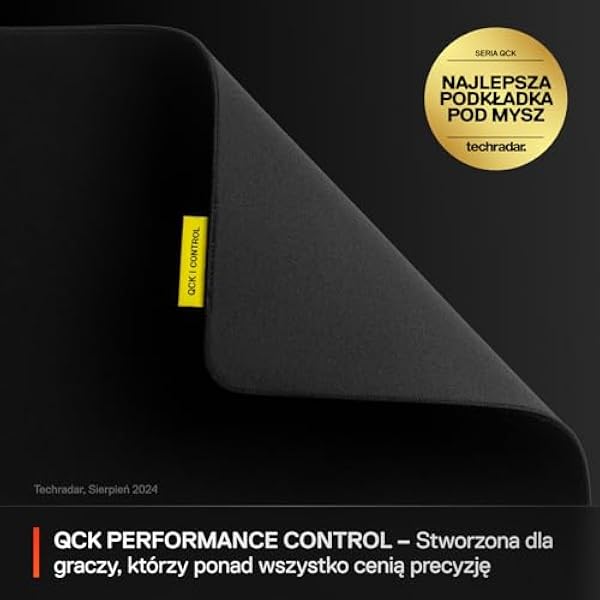 SteelSeries QcK XL Performance Control коврик для мыши - Дополнительная плотность для скольжения - Низкопрофильная прошивка по краям - Нескользящая неопреновая основа - Размер 900 x 400 мм - FPS MOBA RTS MMO