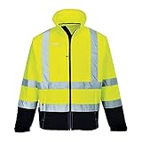 Bolsillo para teléfono Portwest - Chaqueta softshell s425ynrl para la visibilidad de alto contraste, los buques amarillo/azul, grande