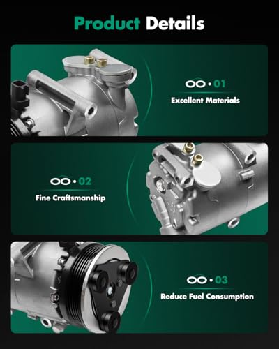 Image of SCITOO AC Compressor for Ford for Focus 2.0L 2012 2013 2014 | Fast Cooling, Ultra Low Noise (≤72 dB) Air Conditioner Compressor for Summer, with Clutch, BV6Z19703B CV6Z19703B CV6Z19703J