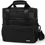 Gloppie Flight Crew Lunch Bag with Trolley Sleeve, 18L Double-Deck