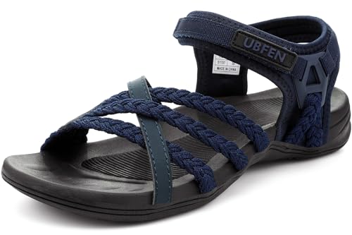 Image of UBFEN Womens Hiking Sandals Outdoors Water Sport Arch Support | Comfortable Adjustable Ankle Strap, Lightweight Suitable for Beach, Travel, Golf and Daily Wear