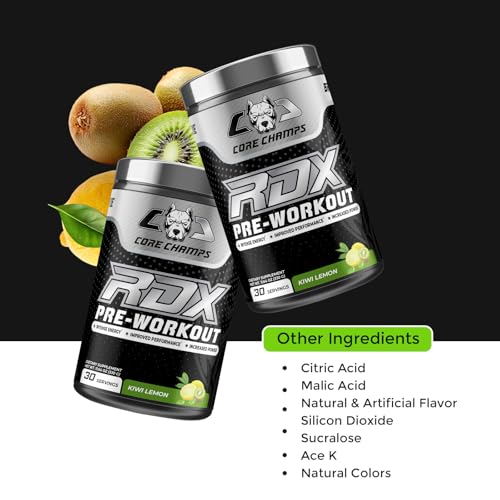 Image of Pre Workout Powder for Men & Women | Enhanced Energy, Focus, & Pumps + Cognitive Enhancers | 300mg Caffeine | 30 Servings (Kiwi Lemon)