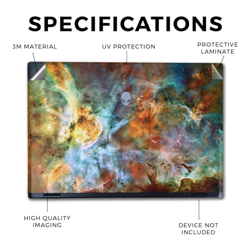 Image of Laptop Skin Compatible with Alienware M16 R2 (2024) - Space Cloud - Premium 3M Vinyl Protective Wrap Decal Cover - Easy to Apply | Crafted in The USA by MightySkins