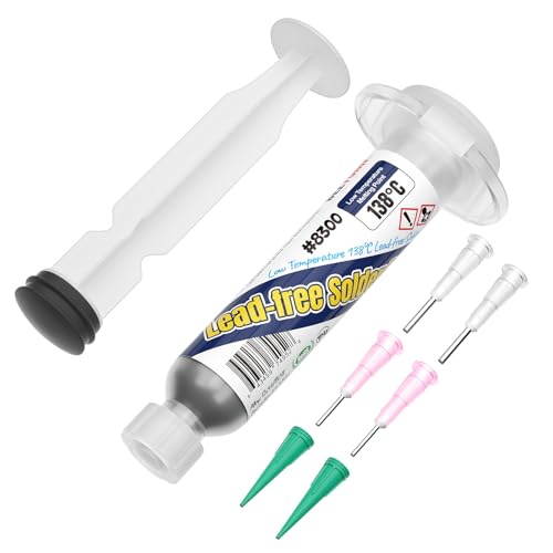 BEEYUIHF Lead Free Solder Paste Sn42/Bi58, No Clean SMD Solder Paste 138C 281F Melting Point (1.05oz/30g)