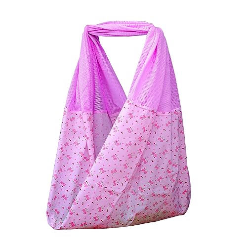 Image of Polycotton New Born Baby Ventilated Cradle /Jhula /Jhoola /Hanging Adjustable Swing /Cradle Cloth (Pink)
