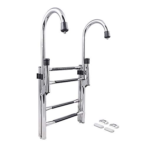 White Water B00367 Marine 304 Stainless Steel Gunwale-Mounted Removable Ladder, 5 Step #TOP4