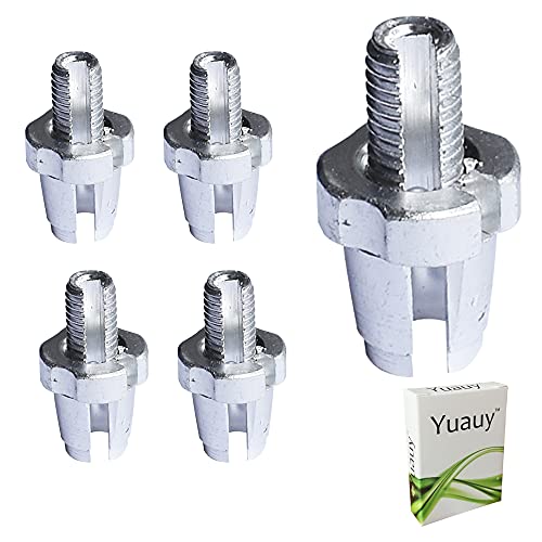 Yuauy 4 Stück 7 mm M7 Fahrrad-Bremsgriff-Hebel-Verschluss, Einstell-Barrels, Schrauben, Bolzen, MTB, Fahrrad, Aluminiumlegierung für Mountainbike, Rennrad, Silber Cover