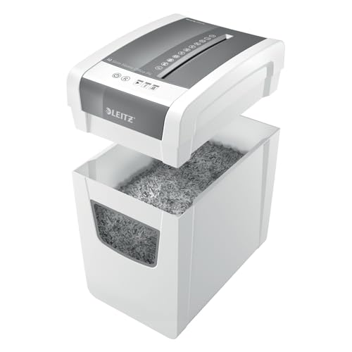 Leitz IQ Paper Shredder, Cross Cut, 10 Sheet, 6 Gallon Bin, P4 Security, Slim, Anti-Jam, Home Office (170004) の商品画像 4