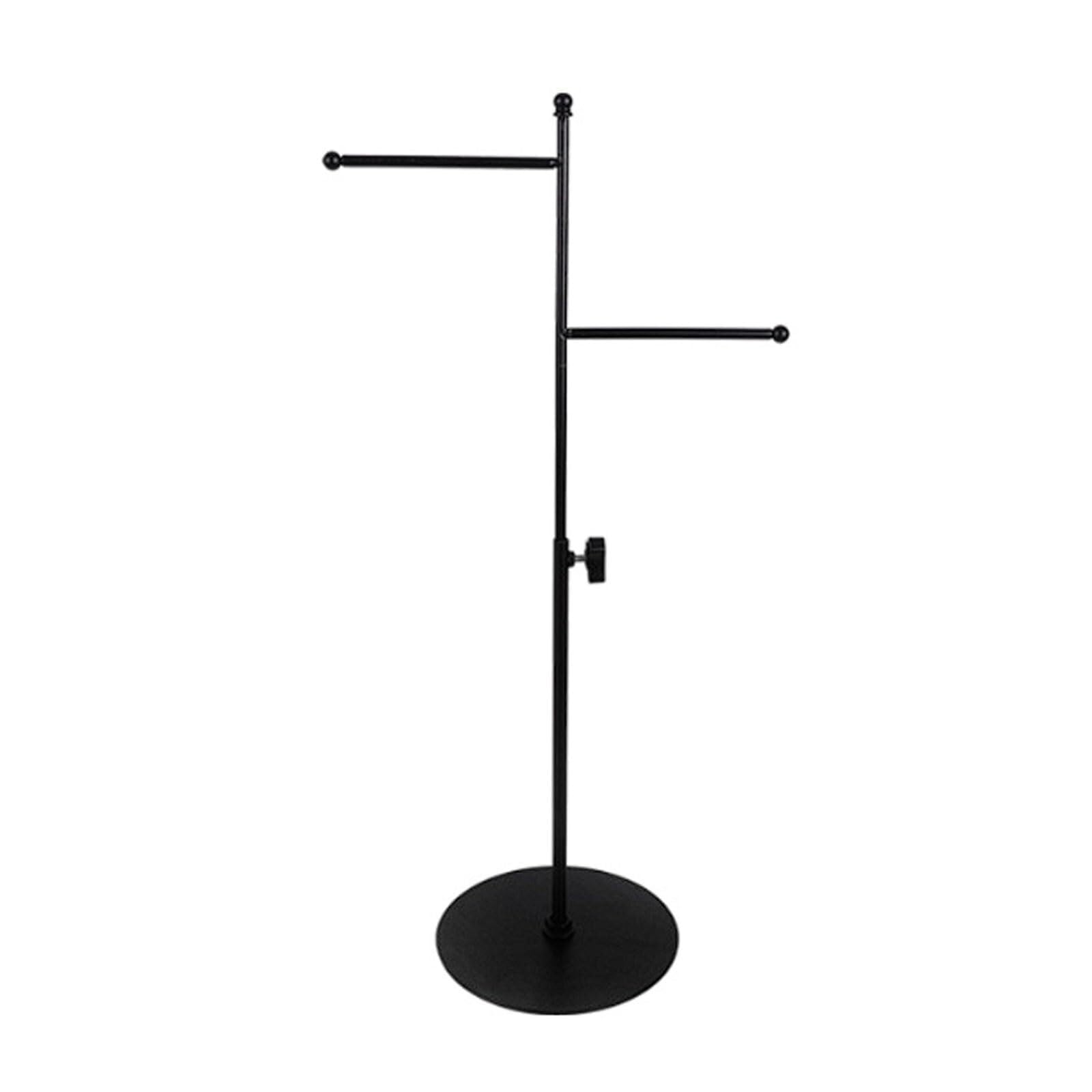 WxuuLTGJR Tabletop Jewelry Display Stand Adjustable Earring Tower Rack Iron Wire Jewelry Easel Stand Holder Countertop Scarves Organizer(Nero)