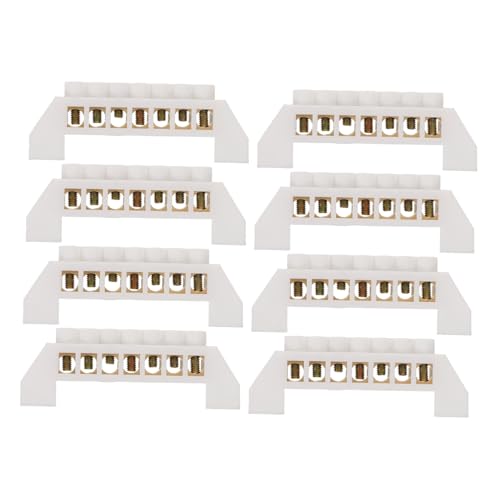 Barra colectora de cobre de 8 posiciones para caja eléctrica de coche y barco blanca