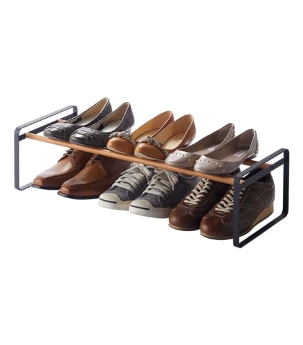 Yamazaki Home Stackable Steel | Shoe Rack, One Size, Black
