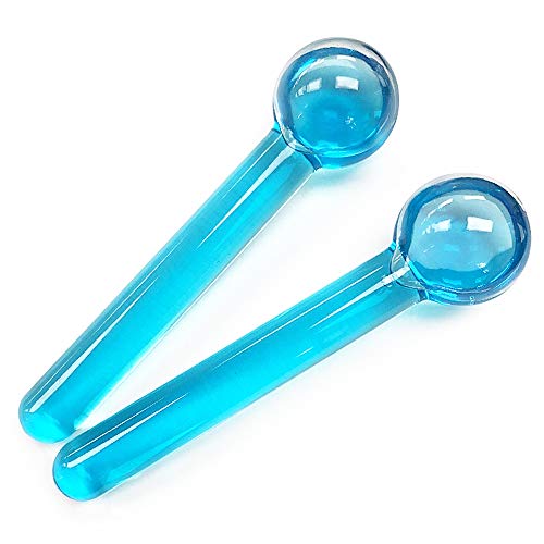 KUTUKU LOLO Beauty Ice Globes for facials – 2-Pcs Facial Globes – Premium Quality Ice Roller for Face and Neck – Soothing Facial Massager – Reduces Puffy Eyes, Smoother and Brighter Skin