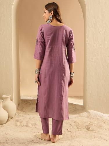 Image of INDO ERA Women's Embroidered Anarkali Kurta Pant Set with Dupatta | Co Ord Set For Women Stylish