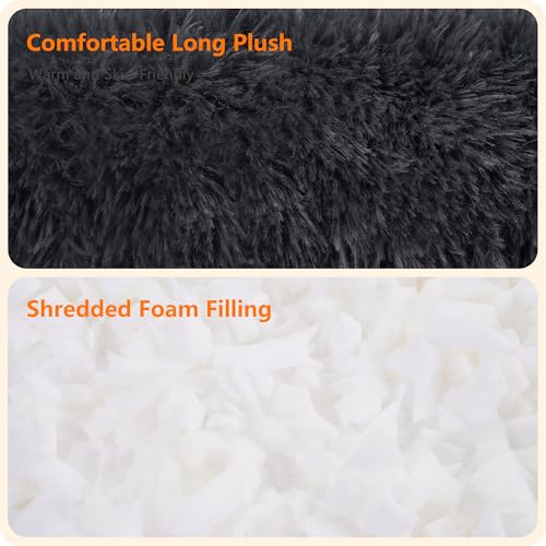 HMTOPE Hundebett, Anti-Bewuchs Hundedecke, Hundesofa, Sofaschutz, Waschbar und rutschfest Hundekissen für Mittelgroße Hunde, Größe L, 95 x 85 x 16 cm, Dunkelgrau