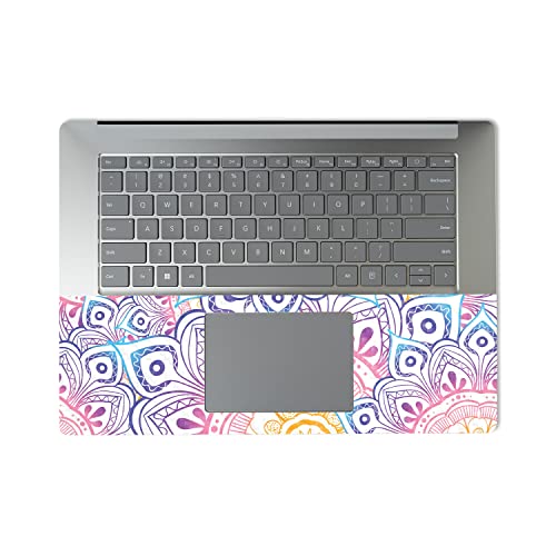 Image of MightySkins Carbon Fiber Skin Compatible with Microsoft Surface Laptop 5 15 inch Full Wrap Kit - Vibrant Mandala | Protective, Durable Textured Carbon Fiber Finish | Easy to Apply | Made in The USA
