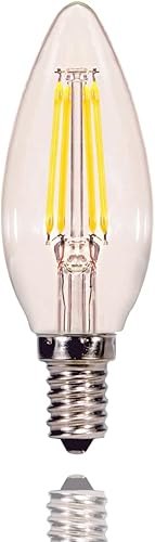 Satco S29877 Bombilla de candelabro en acabado claro, transparente