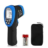HOLDPEAK HP-1800 Profession Nine Laser Pointer Pyrometer -58℉~3272℉ (-50℃~1800℃) D:S=50:1 Non-Contact Infrared Thermometer Gun ,Emissivity Adjustable,Max/Min for Melting Kiln Forge【NOT for Human】