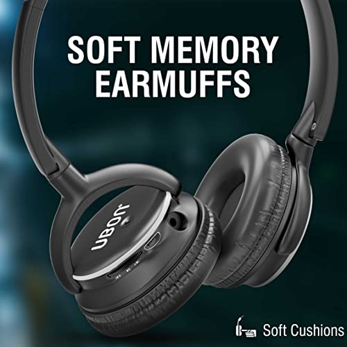 Image of UBON Wireless Headphone with Mic, Beatles GBT-5605, On-Ear Portable Bluetooth Headset with Up to 8 Hours Playtime, Support SD Card, Aux Port, 40mm Driver, Hi-Fi Music & Deep Bass(Black)