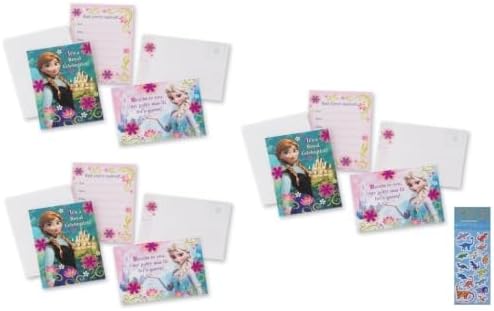 Frozen Birthday Party Supplies - 24 Party Invitations and 24 Thank You Notes image 2