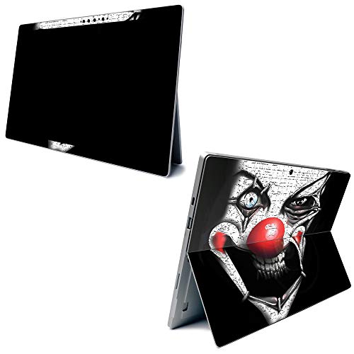 Image of MightySkins Carbon Fiber Skin for Microsoft Surface Pro 7 - Evil Clown | Textured Carbon Fiber Finish | Easy to Apply, Remove, and Change Styles | Made in The USA
