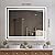 LED Bathroom Mirror 32 x 40 Inch Anti-Fog Bathroom Mirror with Led Illuminated Mirror, Wall Mounted Lighted Vanity Mirrors for Wall with 3 Colors Dimmable, Touch Switch Smart Mirror