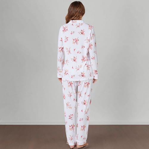 Image of Tugege Pajamas Set Long Sleeve Sleepwear Womens Button Down Nightwear Pj Sets