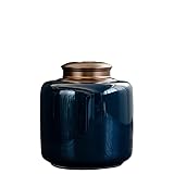 Tee-Aufbewahrungsbehälter, Keramik, Teedose, Metallabdeckung, versiegeltes Glas, große Teebox, Tee-Organizer, Aufbewahrungsbehälter, Teedose, Zuckerdose, multifunktionales Vorratsglas (B12,7 cm)