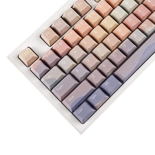Image of YMDK Cherry Profile Dopamine Story 5 Sides Over Dye Sub Thick PBT KEYCAP for MX Mechanical Keyboard 61 68 84 87 96 104 108