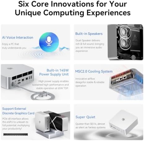 Beelink Intel Mini PC GTi14 Core Ultra 9 185H 32GB DDR5 5600MHz 1TB SSD - 1