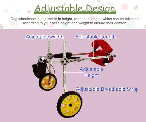 Fauteuil roulant réglable pattes arrières chariot chat chien - 4