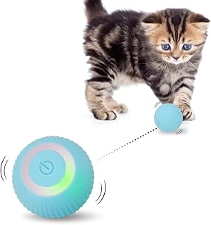 Bola De Brinquedo Inteligente Interativa Para Gatos, Bola Rolante Automática De 360° Com USB Recarregável Para Anmais De Estimação Bola De Brinquedo De Perseguição Para Gatinhos E Cachorros