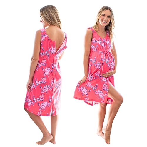 Image of Baby Be Mine Labor and Delivery Gown for Hospital – 3-in-1 Labor/Delivery/Nursing Gown – Maternity Sleepwear